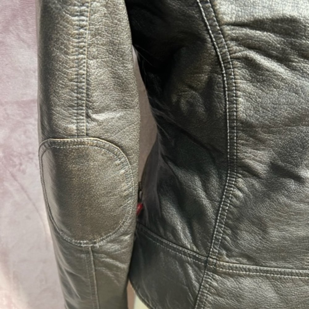 Levis Faux Leather Small Zip Up Jacket - Picture 6 of 9